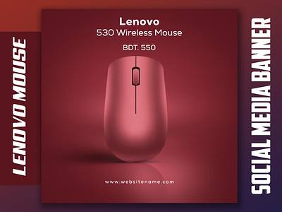 LENOVO Wireless Mouse I Social Media Banner Post