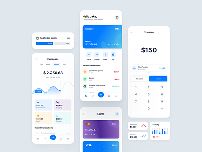 Banking Mobile App by Jacek Szpaczek on Dribbble