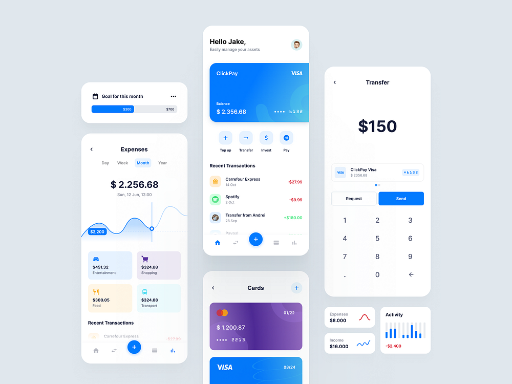 Banking Mobile App by Jacek Szpaczek on Dribbble