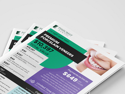 Flyer - Pinecrest Dental branding brochure creative figma flyer poster