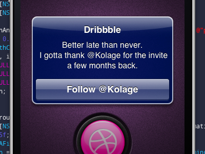 Thanks @Kolage dribbble invite iphone quadcurvemenu