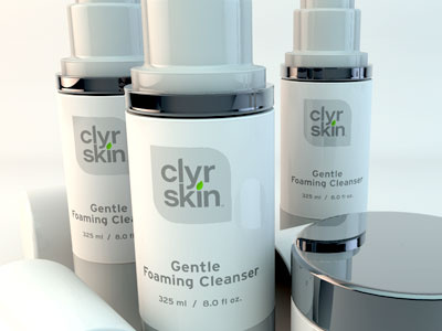 Clyr Skin Bottles 3d design logo mockup product design