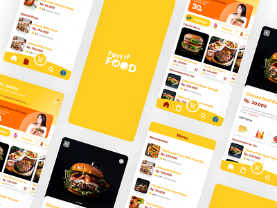 FAST FOOD APPS MOBILE UI DESIGN background phone restaurant