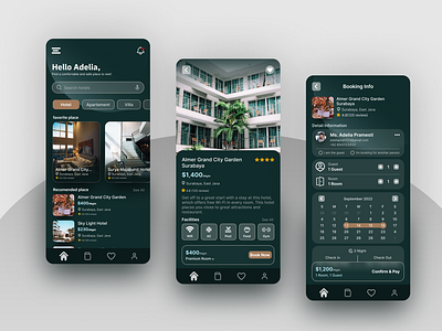 Hotel Booking Mobile App UI Design