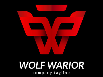 WOLF WARIOR DESIGN CONCEPT adobe brand brand identity branding design designer ilustration logo logo w logodesign logos mockup vector w warior wolf