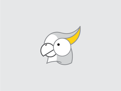 Cockatoo animal bird cute design graphic graphic design illustration logo logodesign minimal parrot