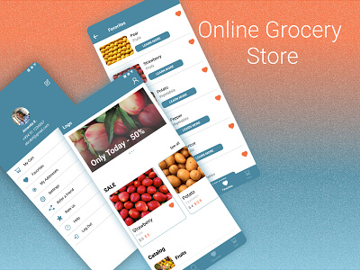 Online Grocery Store - app design app design grocery store mobile online store ux