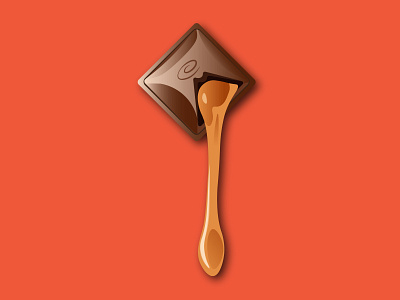 Chocolate caramel design dribbble illustration vector