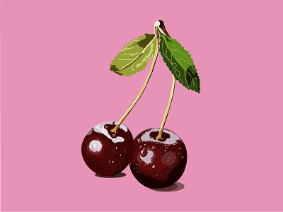 Cherries cherries design illustration vector