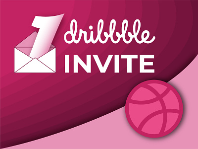 One Dribbble Invit dribbble dribbble invitation happinessdesigns illustration invite vector