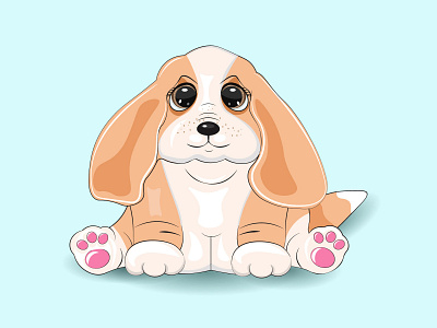 Cute doggy cute animal design doggy illustration vector