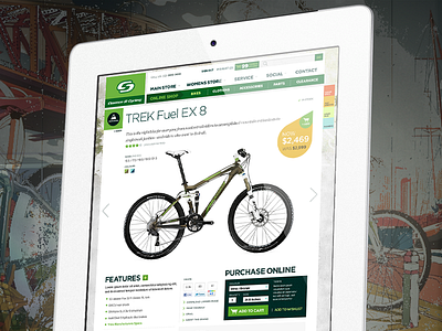 Bike (product) detail page bike cart ecommerce magento online shop price product detail retail shop ui ux