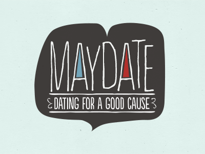 Maydate Logo branding dating heart logo love