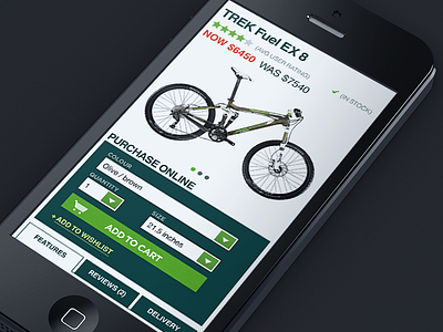 Bike Detail Mobile bike ecommerce mobile