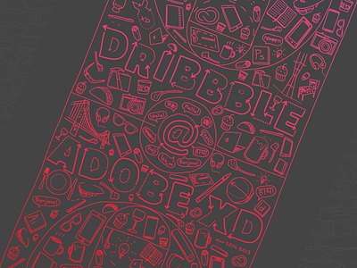 Dribbble @ Adobe XD • Poster adobe dribbble meetup poster t shirt xd