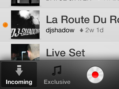 SoundCloud iPhone App app audio custom ios mobile music nav navbar soundcloud tab bar tabbar