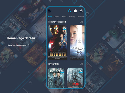 Movie TIcket App ui design app ui design movie app movie ticket ui redesign ui inspiration uidesign uiux uxdesign