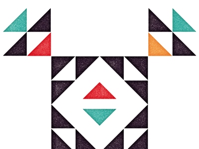 Half Square Triangles folk art half square triangles pattern