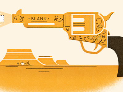 3. Blank blank gun illustration wild west words