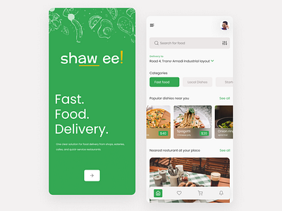 food delivery app 3d animation branding graphic design motion graphics ui