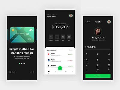 Fintech App graphic design ui