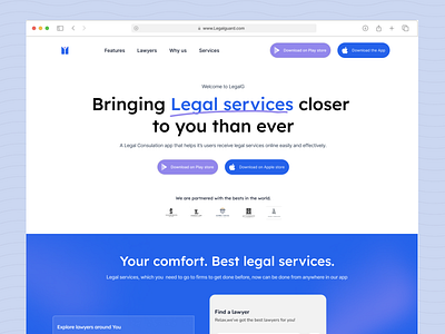 Legal G Landing Page clean consultation design figma landing page legal ui websitedesign