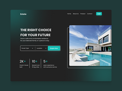 Real Estate - Web Design branding design future homepage inspiration real estate ui uiux ux web web design website website design