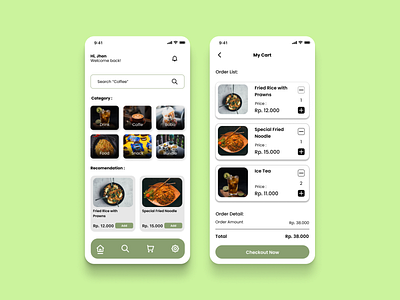 Kedai - Restaurant Ordering App app branding design food menu mobile restaurant ui uiux ux