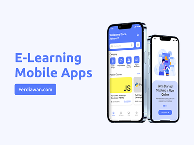 E-Learning Mobile App - UI Design app branding design development mobile ui uiux ux web
