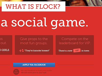 Flock Home Page game joinflock.com online social web