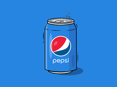 Pepsi Soda Can design flat graphic design illustration minimal vector