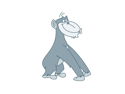 Monkey Business chimp chimpanzee icon illustration monkey