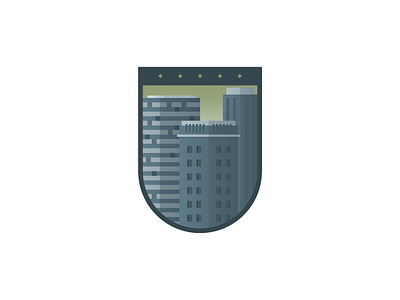 Building Badge badge building city icon illustration