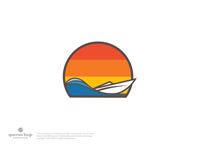 Unused Boat Shop Logo Mark Illustration