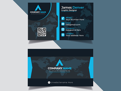 Modern business card template design.