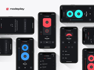 NodePlay app concept figma interaction ios music neumorphism player prototype ui