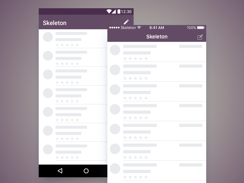 Skeleton UI - Android & Ios best practice ios android ui skeleton
