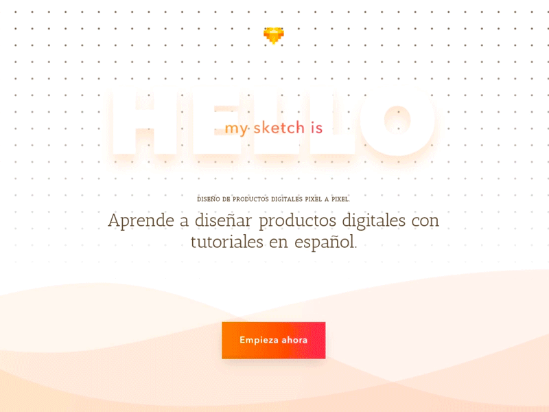 Hello sketch diamant gradient hello home load sketch ui web welcome