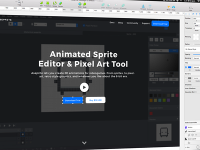 Landing Tool Desktop concept desktop edition landing pixel sketch tool