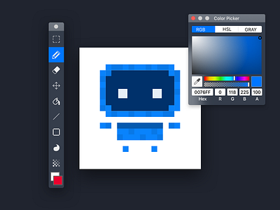 Aseprite Concept UI app apple concept macos modern pixel pixelart tool ui