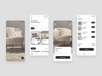 Furniture Mobile App Design adobe xd app design furniture furniture app mobile app mobile design shop store app ui ux