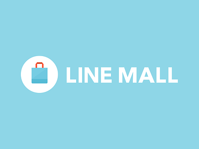 LINE MALL logo blue japan light line linemall logo mall white