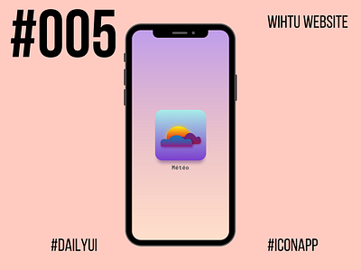 Daily UI 005 - App Icon 005 adobe xd app daily ui daily ui 005 dailyui dailyuichallenge design designer figma illustration illustrator meteo ui