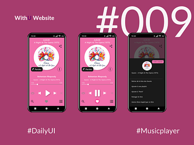 DailyUI 009 Music player adobe xd app design dailyui dailyui 009 dailyuichallenge mobile app mobile ui music app music player smartphone webdesign