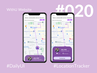 DailyUI 020 - LocationTracker adobe xd app daily 100 challenge dailyui dailyui 020 dailyuichallenge design designer mobile ui thursday ui web webdesign