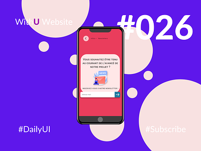 DailyUI 026 - Subscribe Hint app colors dailyui dailyuichallenge design designer figma friday newsletter newsletters subscribe subscribe hint ui web web designer
