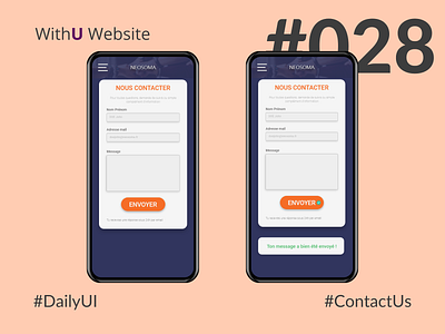 DailyUI 028 - Contact Us