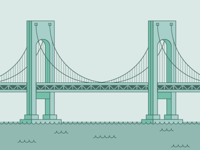 Verrazano-Narrows Bridge bridge brooklyn illustration new york staten island the narrows