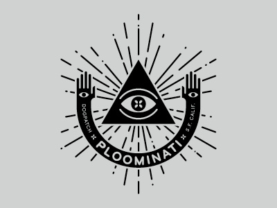 Ploominati eye hand illuminati illustration t shirt