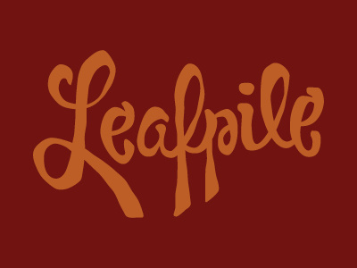 Leafpile beer label lettering packaging typography